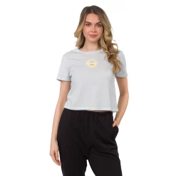 Juniors' Hurley Sun Logo Cropped Tee