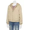 Juniors' Hurley Reversible Beige Sherpa Bomber Jacket