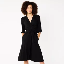 Women's DRAPER JAMES RSVP™ Tie-Front Fit & Flare Dress