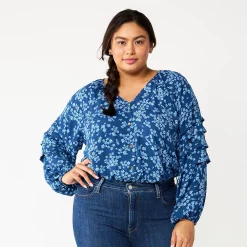 Plus Size DRAPER JAMES RSVP™ Three Quarter Sleeve Bodysuit