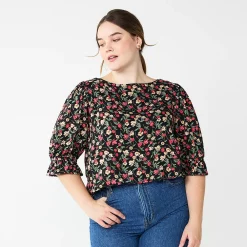 Plus Size DRAPER JAMES RSVP™ Cinched Elbow Sleeve Top