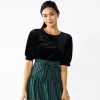 Women's DRAPER JAMES RSVP™ Elbow Sleeve Velvet Top