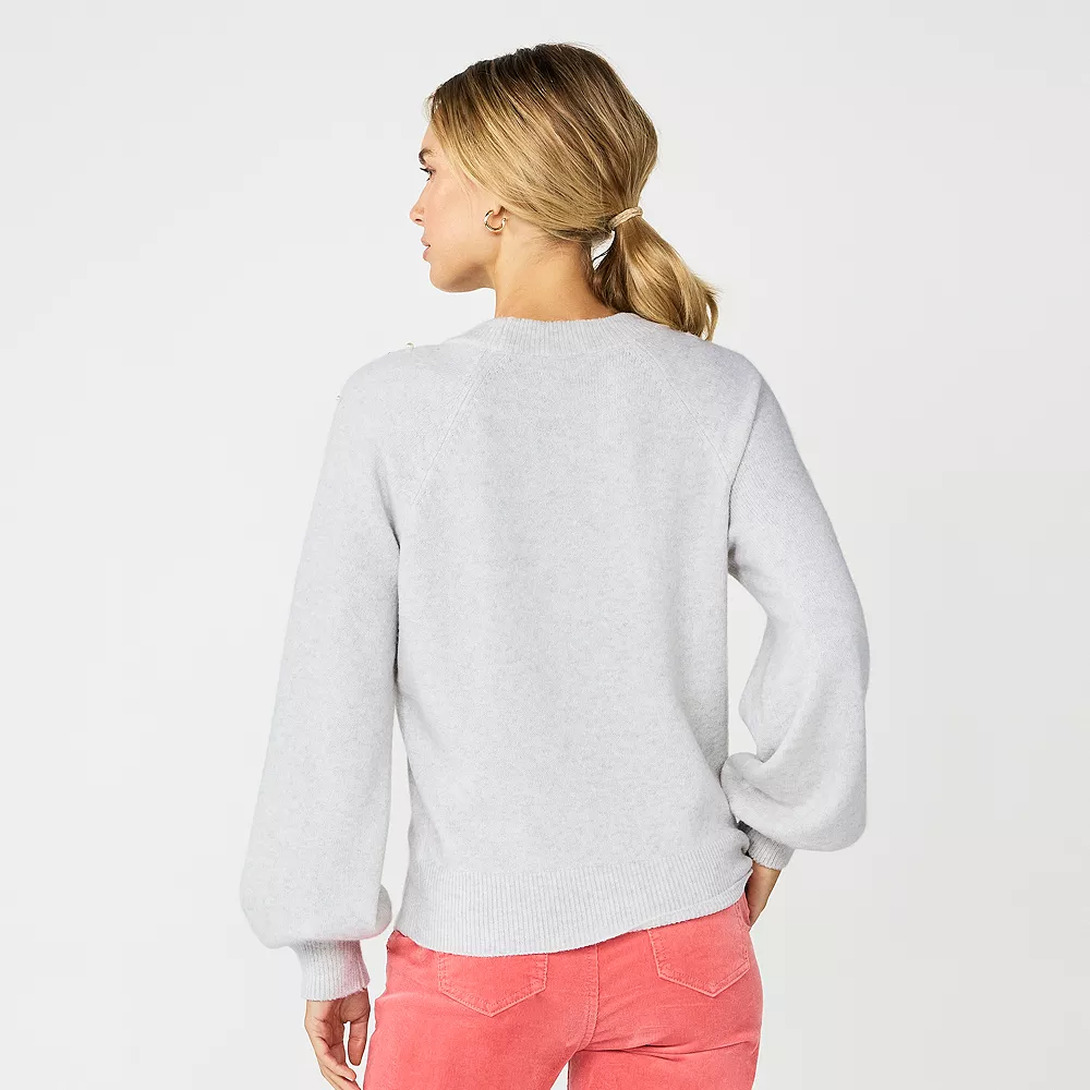 Women's DRAPER JAMES RSVP⢠Long Sleeve Embellished Sweater - Image 2