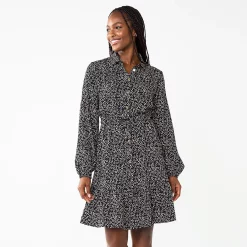 Women's DRAPER JAMES RSVP™ Button-Front Knot-Waist Dress