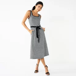 Women's DRAPER JAMES RSVP™ Sleeveless Knot-Waist Midi Dress