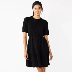 Women's DRAPER JAMES RSVP™ Short Sleeve Tiered A-Line Dress
