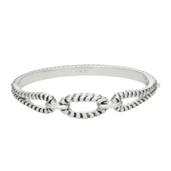 Napier Silver Tone Twist Bangle Bracelet