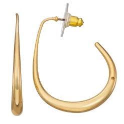 Napier Gold-Tone 39 MM Oval Hoop Earrings