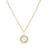 DRAPER JAMES RSVP™ Gold Tone Simulated Pearl Initial Necklace